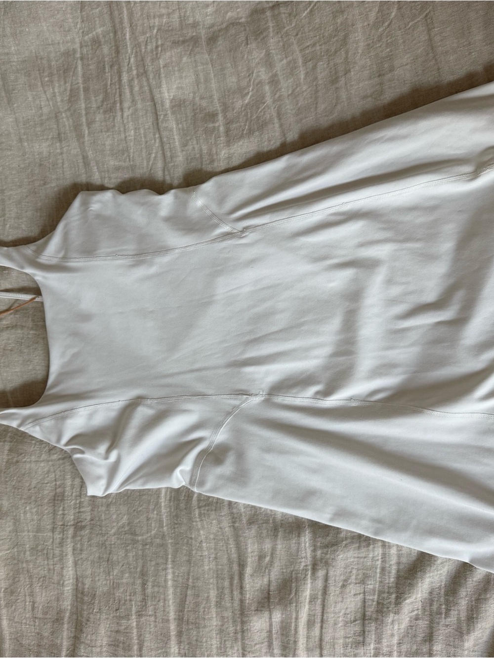 Quince White Seamless Bandeau Dress